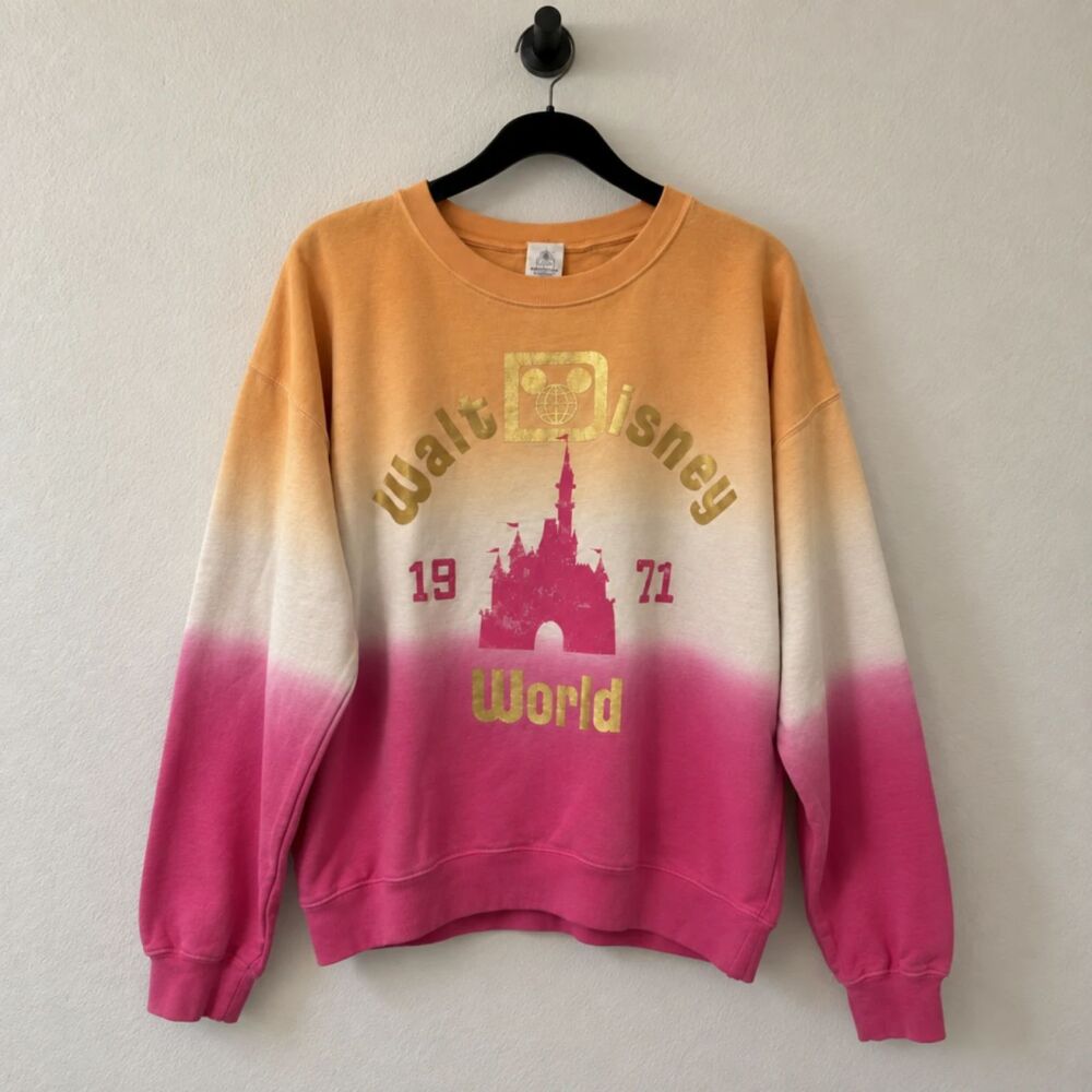Disney Parks Walt Disney World 1971 Ombré Crewneck Sweatshirt 1X - Picture 4 of 5